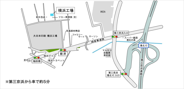 地図（横浜工場）